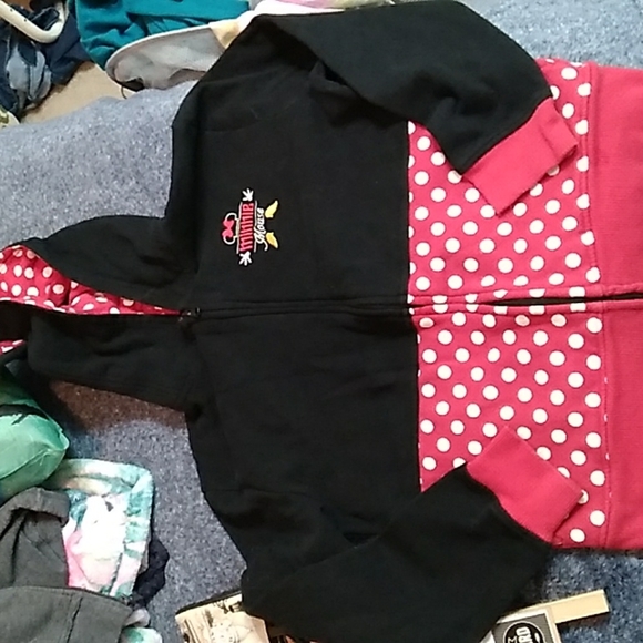 Disney/Kids/Minnie Mouse Hoodie/Color Black and Red/Size:XL - Picture 1 of 11